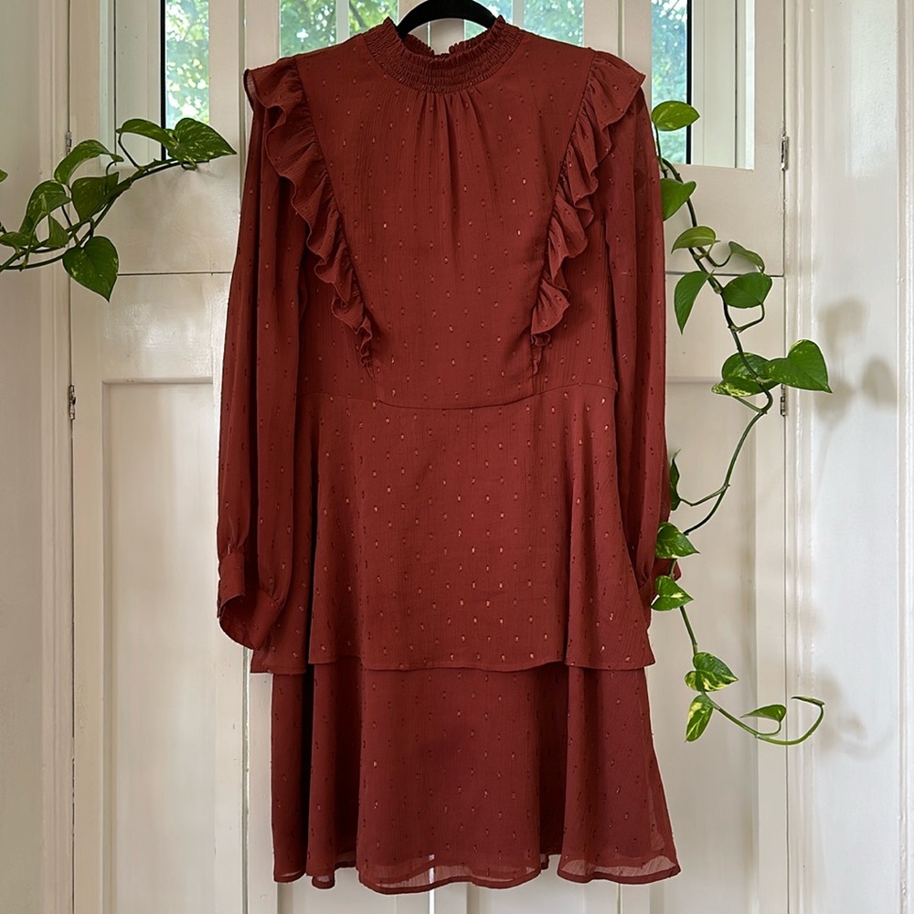 Express ruffle dress size L